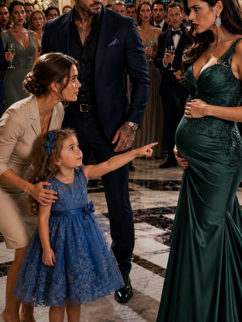“Her Tummy Fell Off Upstairs.” A 3-Year-Old’s Whisper Exposed a Fake Pregnancy at a Mafia Family’s Announcement Party — and a Secret That Had Been Hidden for Three Years.